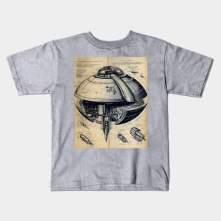 UFO Blueprint Kids T-Shirt